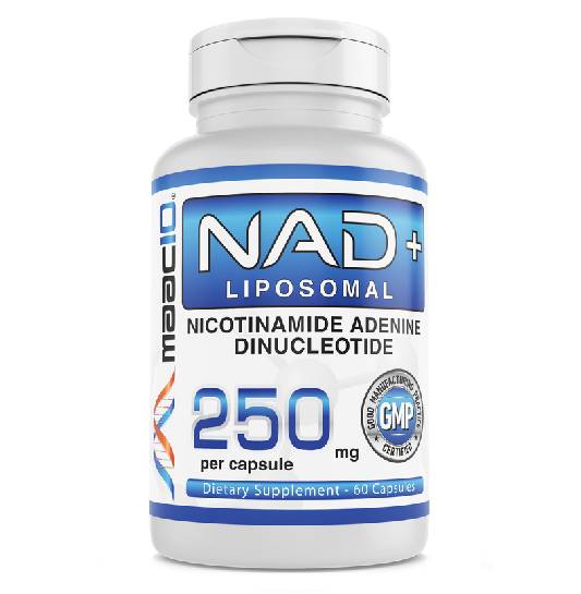 MAAC10 Direct NAD+ 500mg Serving Supplement - Actual NAD+ Not a Precursor (Nicotinamide Adenine Dinucleotide)