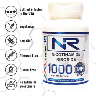 MAAC10 Nicotinamide Riboside 1000mg NR NAD+ Supplement.