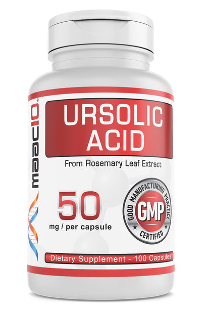 MAAC10 Ursolic Acid 50mg ( 100mg Rosemary Leaf Extract Standardized to 50% Ursolic Acid).